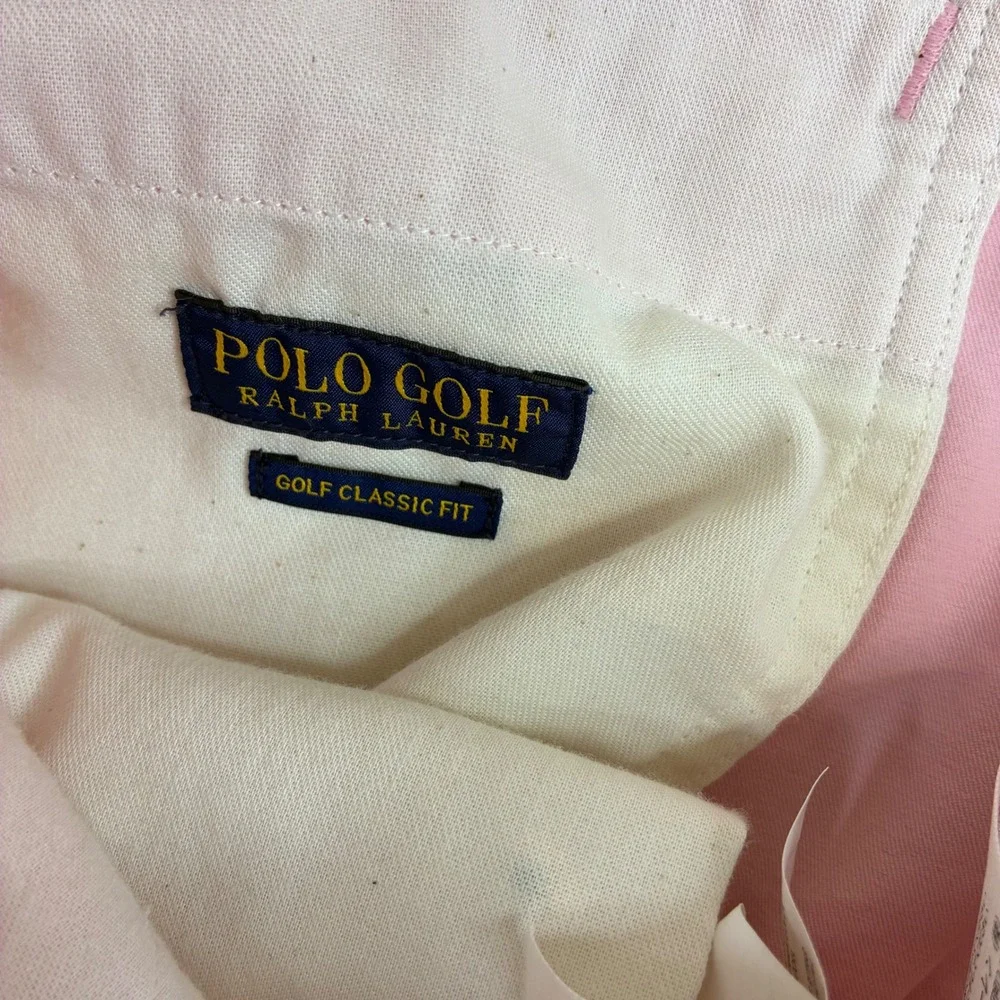 Polo Ralph Lauren Golf Shorts Men 36 Pink Classic Fit Stretch Cotton Twill Logo